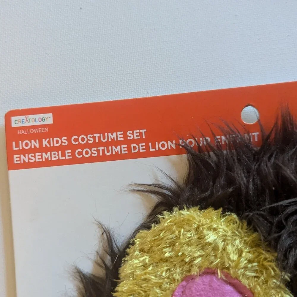 NWT Furry Lion Mane Eats Paws Gloves Kids Halloween Costume Headband Michael's